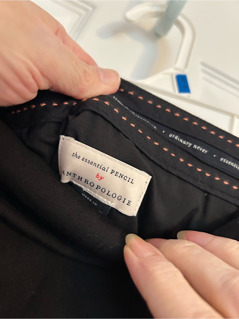 Anthropologie Black The Essential Pencil Skirt - Picture 3 of 8